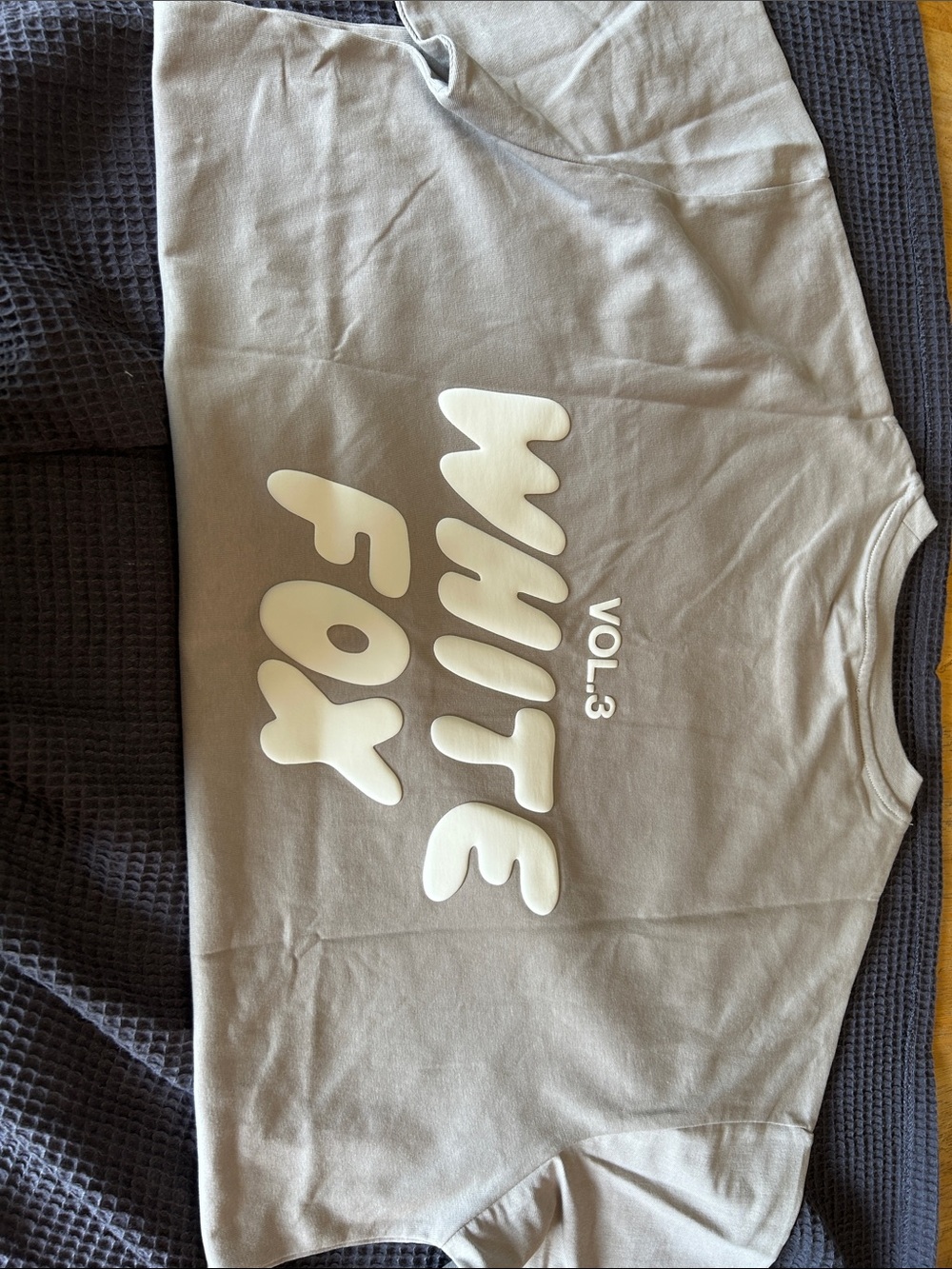 White Fox Short Sleeve Tee in Beige - Vol.3 Size S/M - Picture 3 of 3